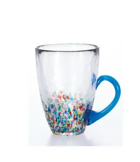 DF-71654 手作繽紛睡魔藍把手杯 