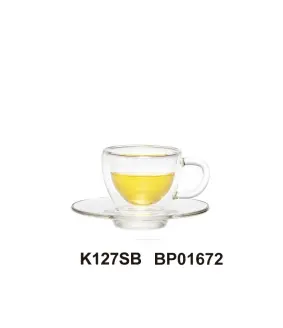 K127SB 附柄清香雙層杯 