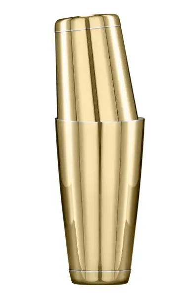 AD-0029 304不鏽鋼 帶底波士頓雪克杯850ml/600ml(金色) 