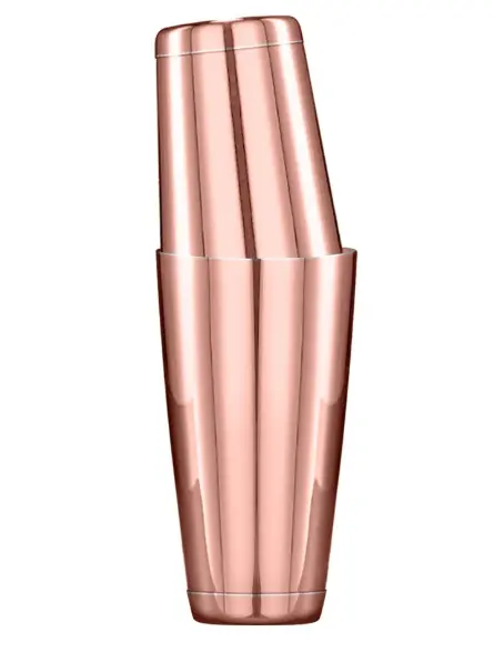 AD-0030 304不鏽鋼 帶底波士頓雪克杯850ml/600ml(玫瑰金色) 