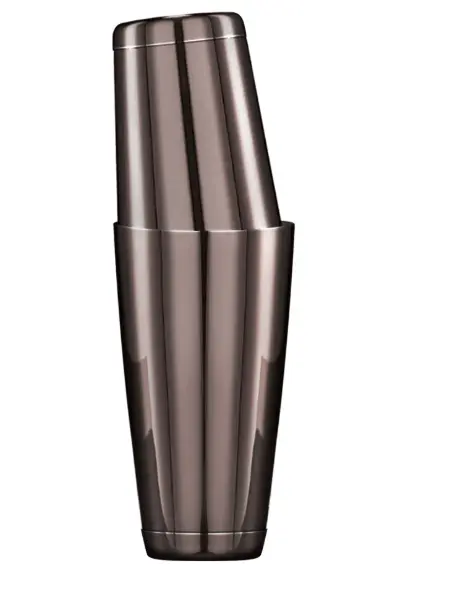 AD-0031 304不鏽鋼 帶底波士頓雪克杯850ml/600ml(電鍍黑色) 