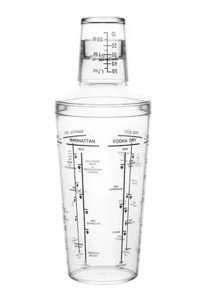 AD-0038 PC塑膠 酒譜雪克杯 530ml 