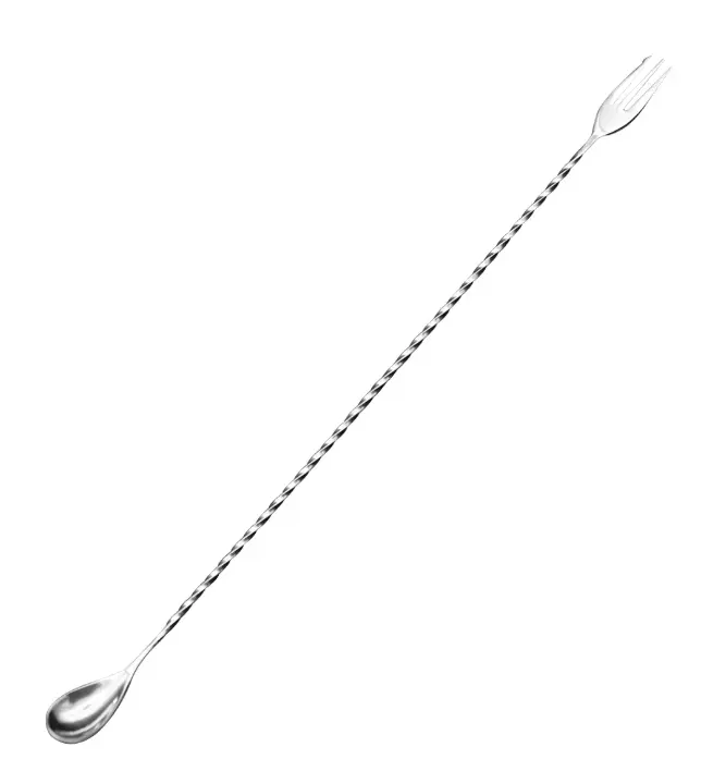 AD-0099 304不鏽鋼 吧叉匙 40（銀色） 