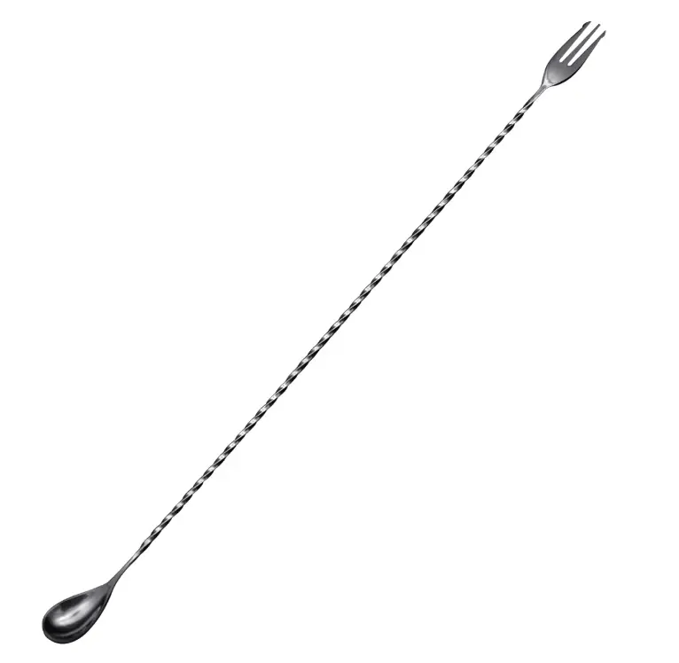 AD-0104 304不鏽鋼吧叉匙 50（電鍍黑） 