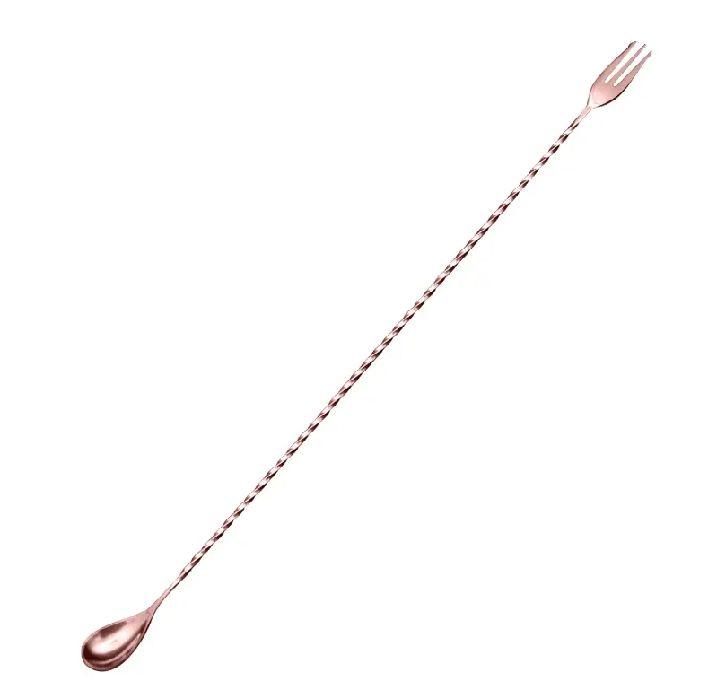 AD-0105 304不鏽鋼吧叉匙 50（電鍍玫瑰金） 