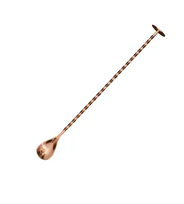 AD-0122 304不鏽鋼吧平匙密集螺紋27cm
(電鍍玫瑰金色) 