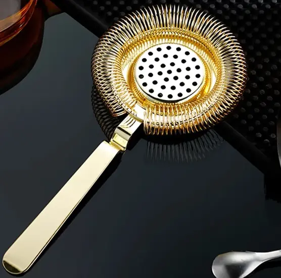 AD-0220 304不鏽鋼 霍桑隔冰器 
無耳款(金色) 