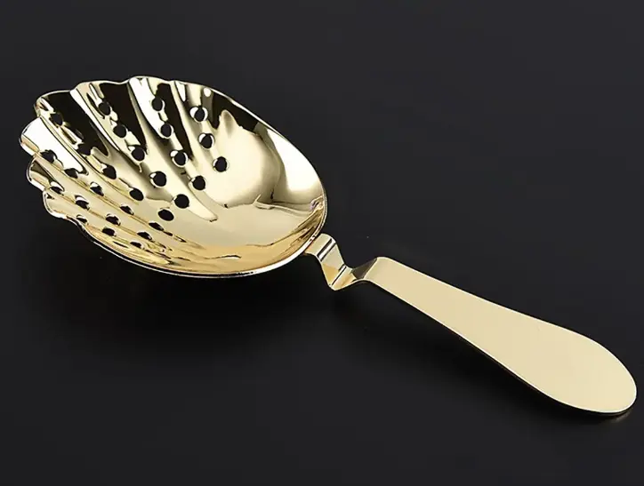 AD-0231 304不鏽鋼 茱莉普隔冰器 
貝殼款(金色) 