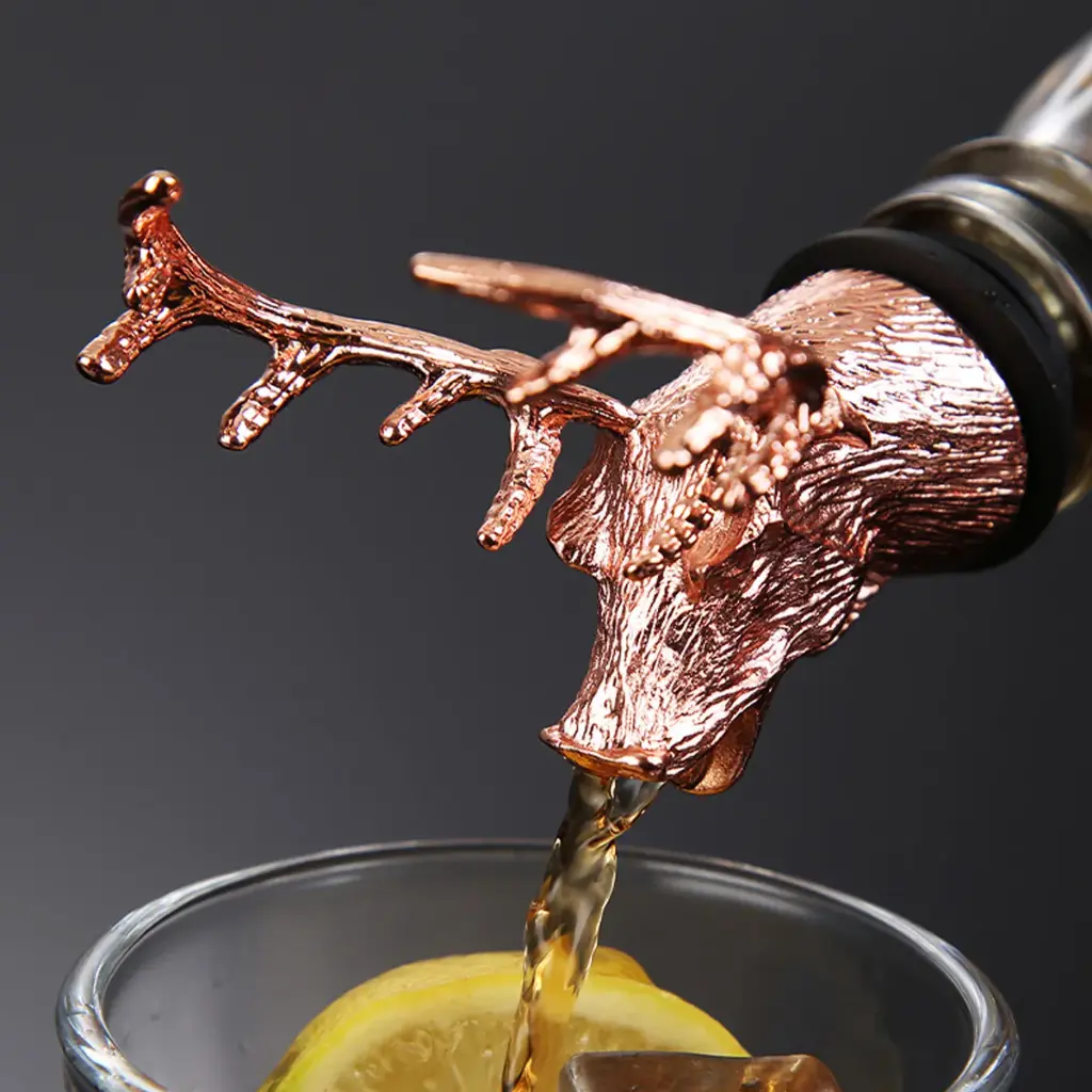 AD-0278 野格合金酒嘴 馴鹿款
(玫瑰金色) 