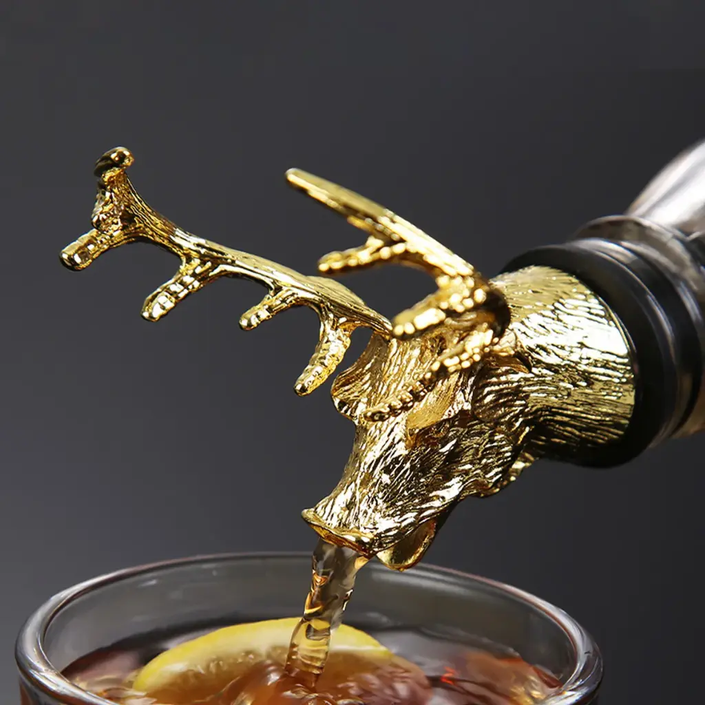 AD-0279 野格合金酒嘴 馴鹿款
(金色) 