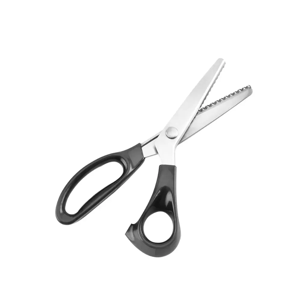 AD-0289 不鏽鋼裝飾剪刀 
半圓形鋸齒款 