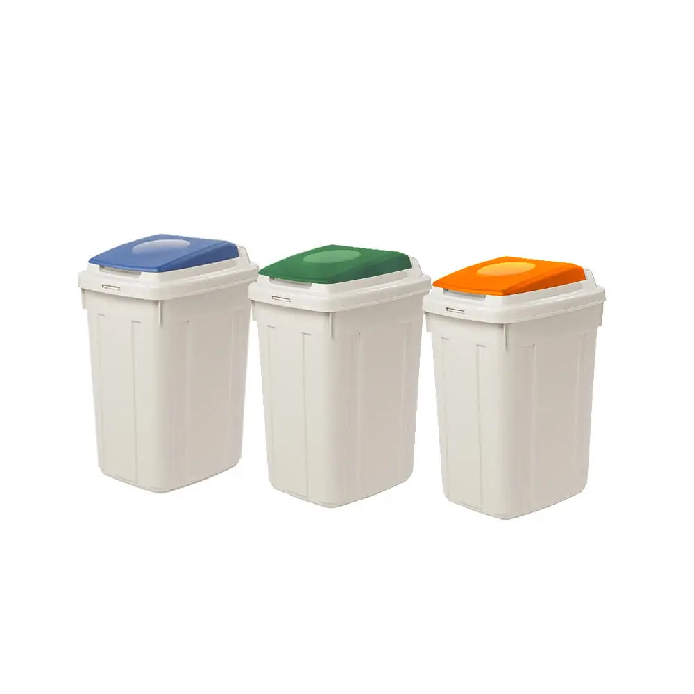 L034 CL-42 日式分類附蓋垃圾桶 42L