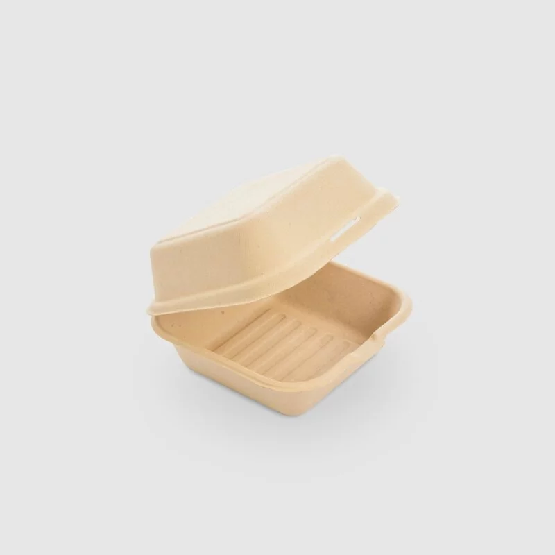 BY-FF20-17 11號-6吋本色植纖-連體漢堡盒/條(需箱購)