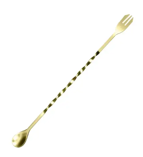 [AD-0088] AD-0088 304不鏽鋼吧叉匙
26cm(電鍍金色) 