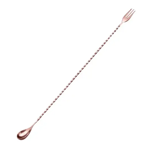 [AD-0105] AD-0105 304不鏽鋼吧叉匙 50（電鍍玫瑰金） 
