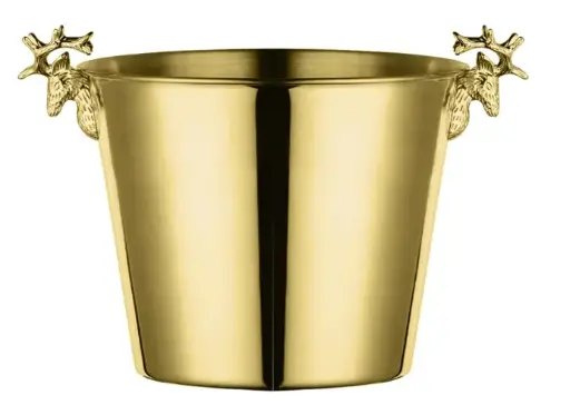 [AD-0203] AD-0203 不鏽鋼鹿角冰桶 12L (金色) 